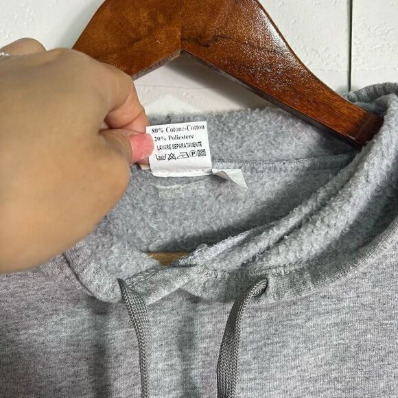 Venezia Womens Hooded Sweatshirt size Small Gray Made in Italy - Picture 9 of 14